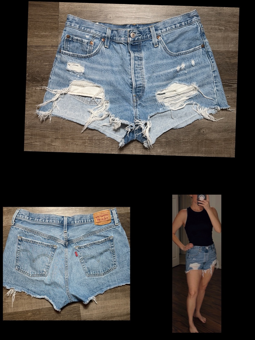 Levi’s 501 Women’s Classic High Rise Original Denim Cut-Off Short- Size 33
